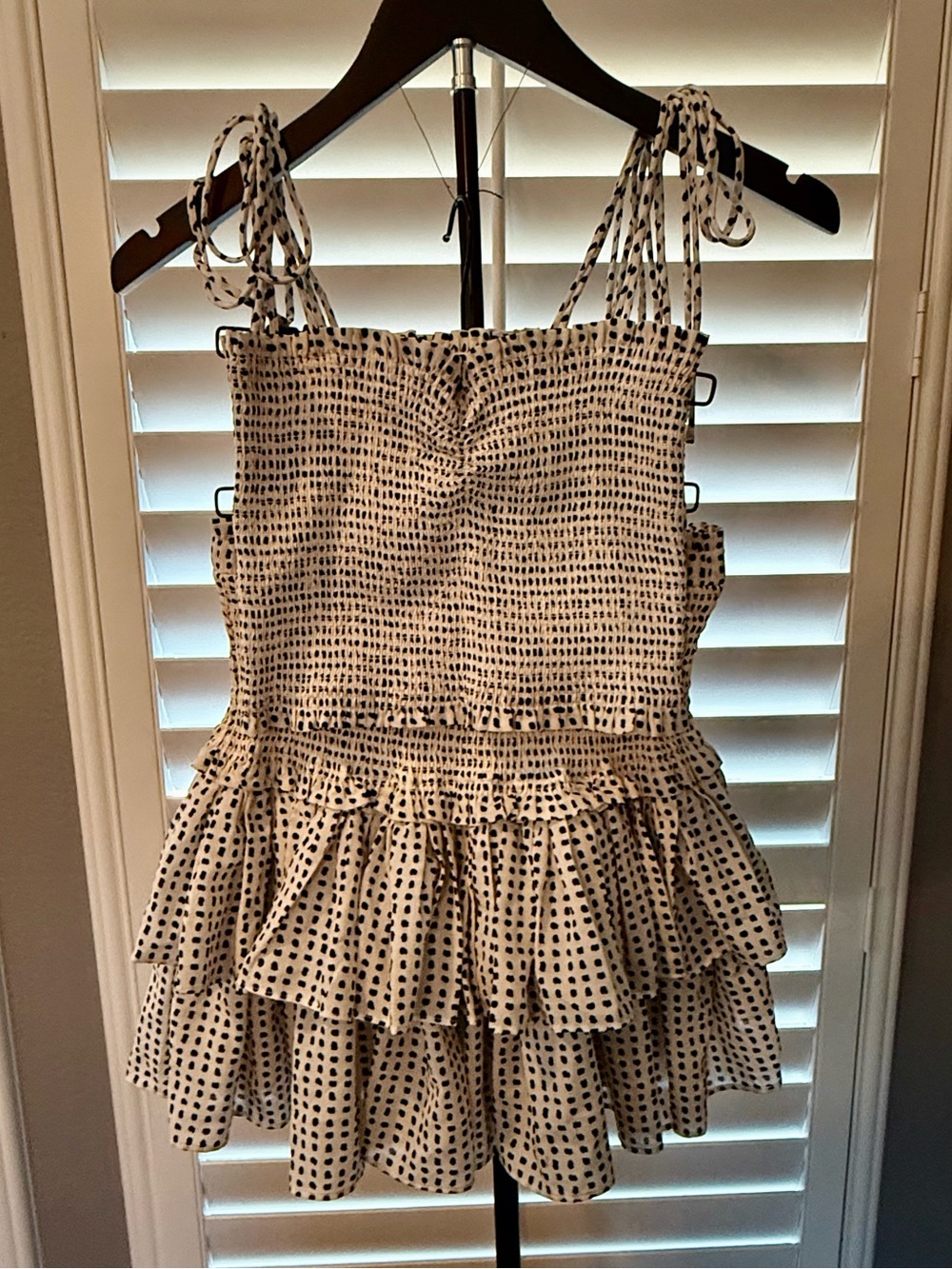 Reset by Jane Smocked Tiered Mini Skirt Set - Sz M